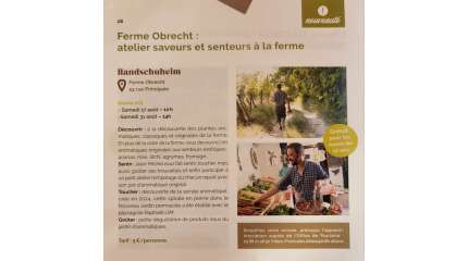 Atelier Saveurs et Senteurs à la ferme Obrecht